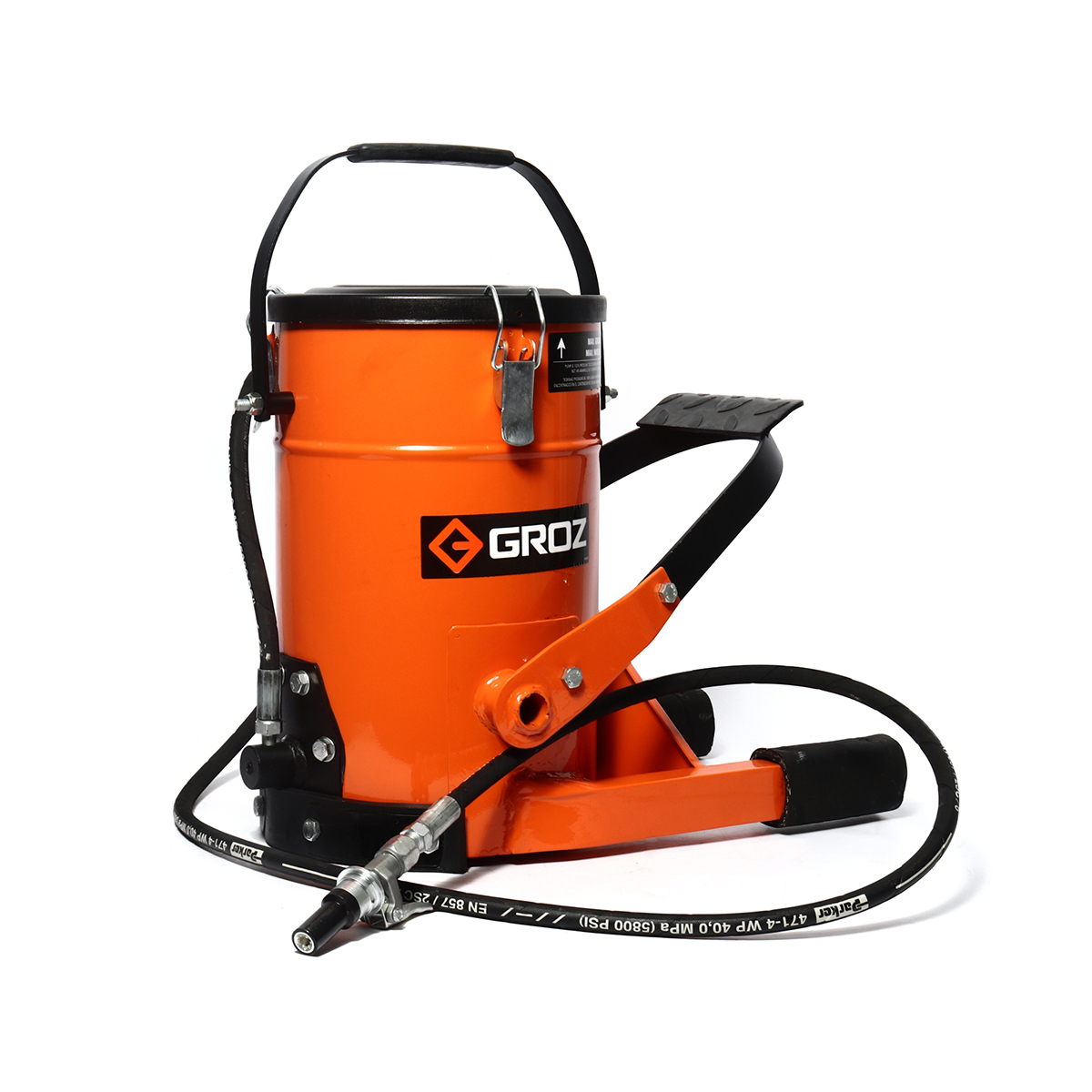 GROZ : ถังอัดจารบีแบบใช้เท้า+หัวCOUPLER