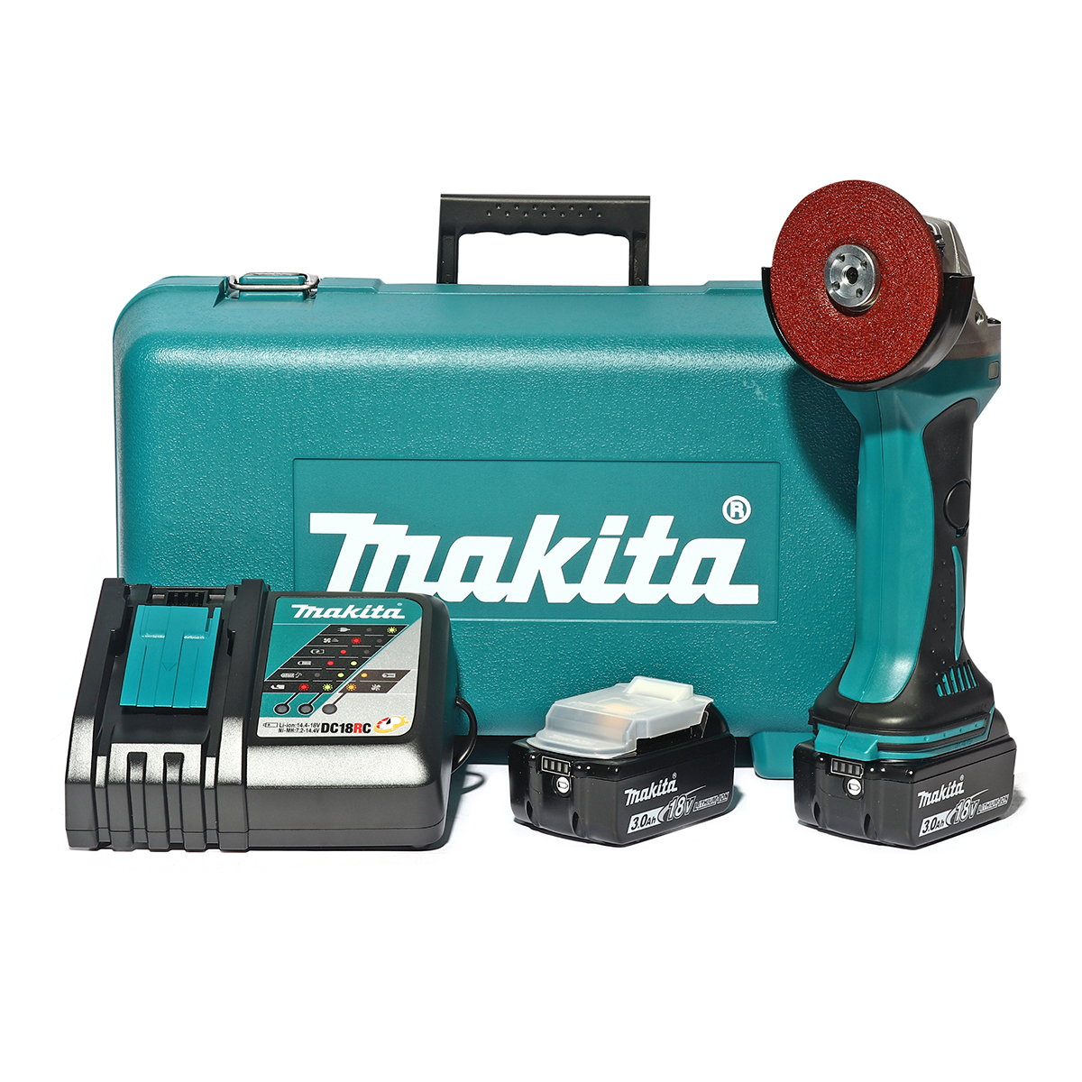 MAKITA : เครื่องเจียไร้สาย 18 โวลต์ ขนาด 4 นิ้ว รุ่น DGA402RFE ความเร็วรอบตัวเปล่า 11,000 รอบ/นาที รวมแบตเตอรี่และแท่นชาร์จ