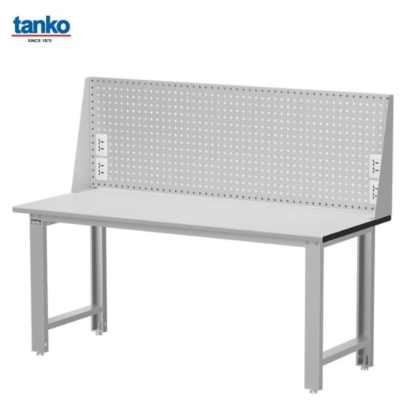 TANKO : โต๊ะทำงานช่างหน้าท็อปลามิเนต หน้ากว้าง 1.8 เมตร รับน้ำหนักได้ 600 กิโล พร้อมแผงแขวนเครื่องมือและช่องปลั๊กไฟ รุ่น WB-67F4