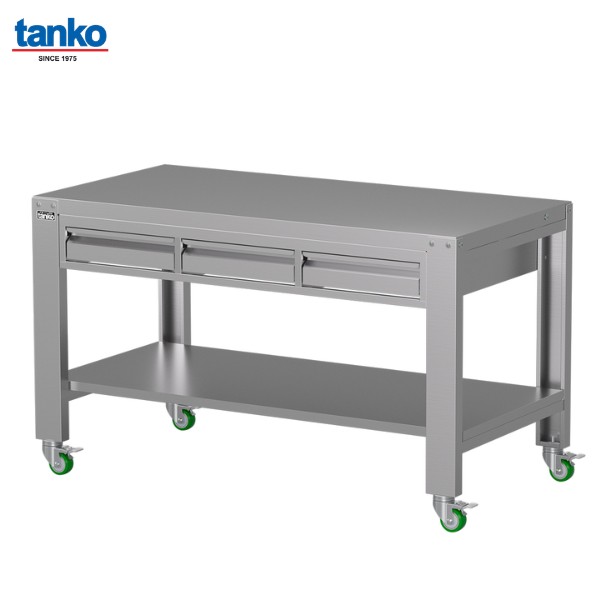 โต๊ะช่างสเตนเลสติดล้อ พร้อมลิ้นชัก TANKO รุ่น WDT-5203MS