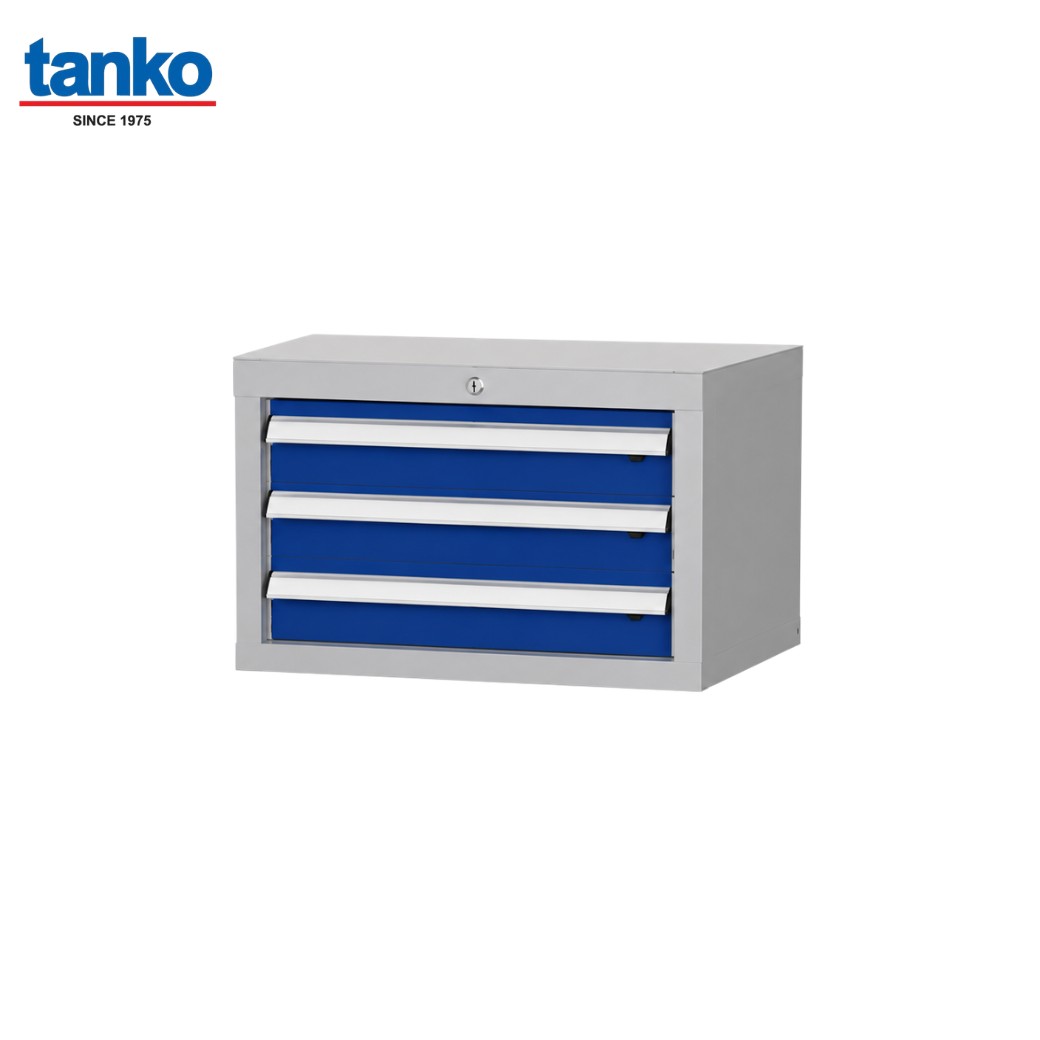 TANKO : ลิ้นชัก 3 ชั้น รับน้ำหนักได้ 100 กิโล วัสดุเหล็ก รางลิ้นชักสไลค์ รุ่น EA-4031_Grey