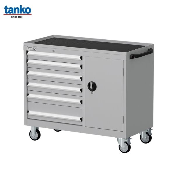 ตู้เหล็ก 6 ลิ้นชักเก็บเครื่องมือ พร้อมตู้บานเปิดติดล้อ TANKO รุ่น ELS-276M