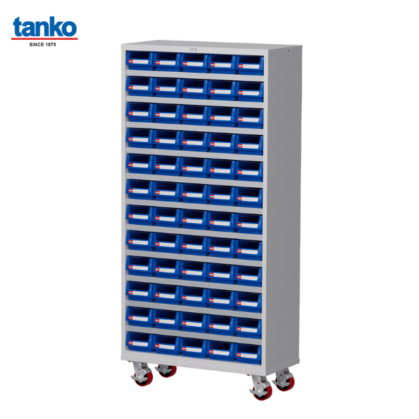 ตู้กล่องใส่อะไหล่ติดล้อ 60 ช่อง TANKO