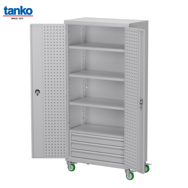 ตู้เหล็กเก็บเครื่องมือช่างติดล้อพร้อมลิ้นชัก TANKO