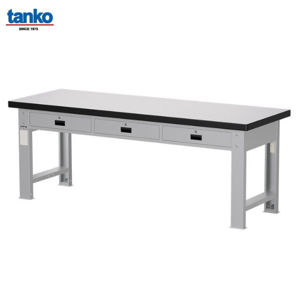 TANKO : โต๊ะช่างงานหนัก 2,000 กิโล หน้าท็อปลามิเนตพร้อม 3 ลิ้นชัก รุ่น WAT-7203F_Grey