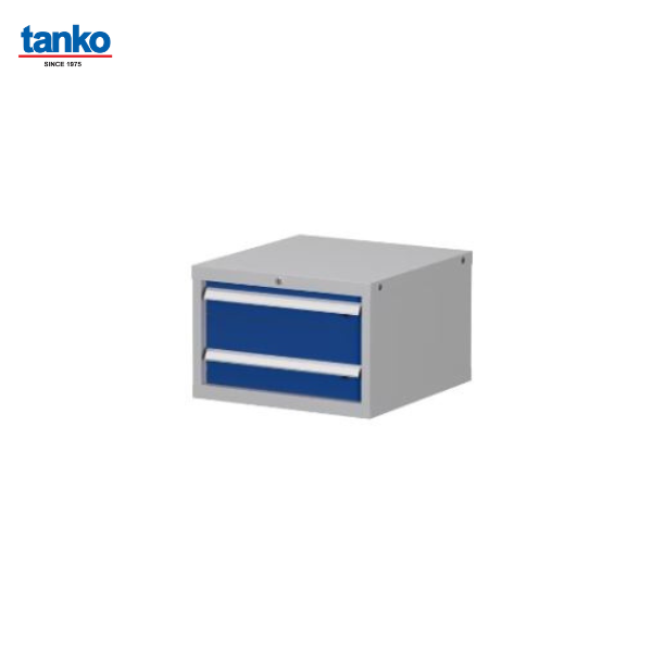 TANKO : ลิ้นชัก 2 ชั้น รับน้ำหนักได้ 100 กิโล วัสดุเหล็ก รางลิ้นชักสไลค์ รุ่น EA-4022_Grey