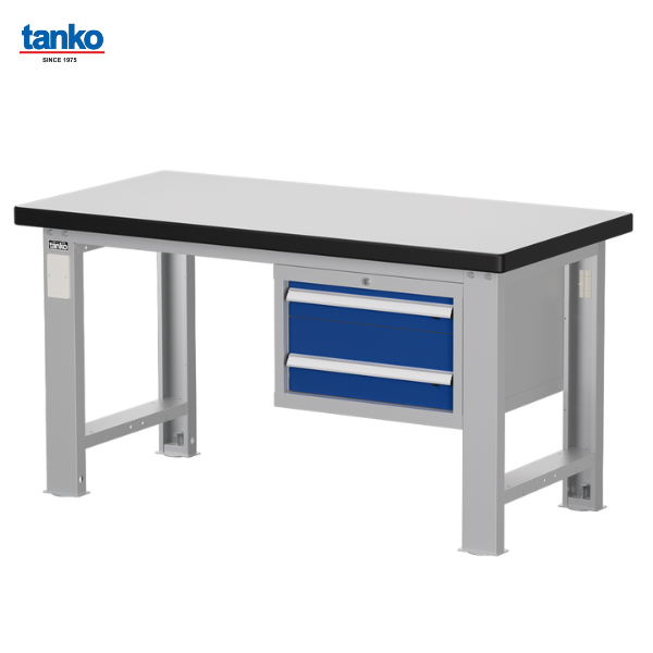 โต๊ะช่างงานหนัก หน้าท็อปลามิเนตพร้อมลิ้นชัก 2 ชั้น TANKO