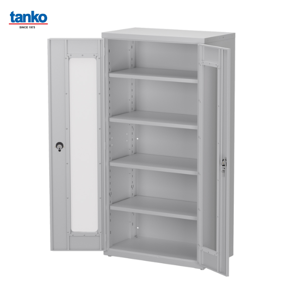 ตู้เหล็กเก็บเครื่องมือช่าง 4 ชั้นวาง ประตูบานใส TANKO