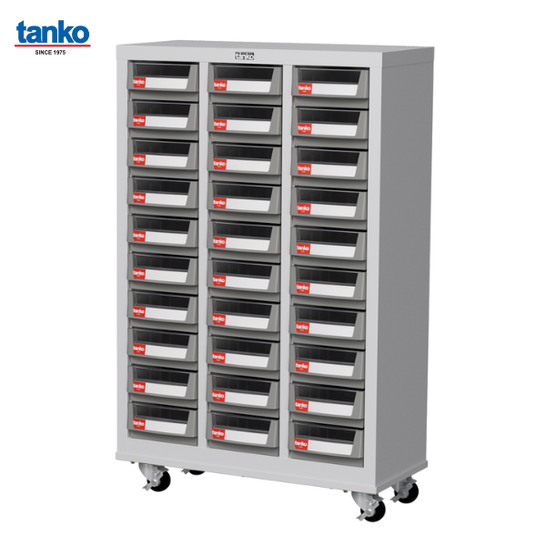 ตู้เก็บอะไหล่ติดล้อ กล่องอะไหล่ 30 กล่อง TANKO