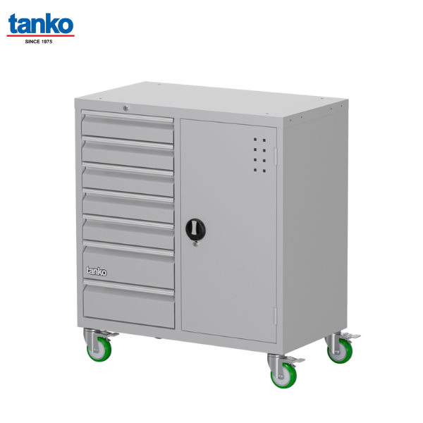 ตู้เหล็กเก็บเครื่องมือช่างติดล้อพร้อม 7 ลิ้นชัก TANKO