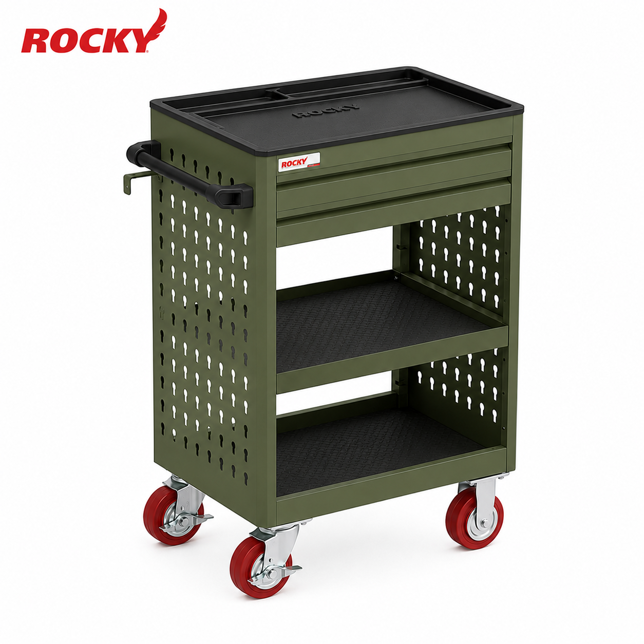 รถเข็นเครื่องมือ 2 ลิ้นชัก ROCKY รุ่น RTP-119T2D1S_MG