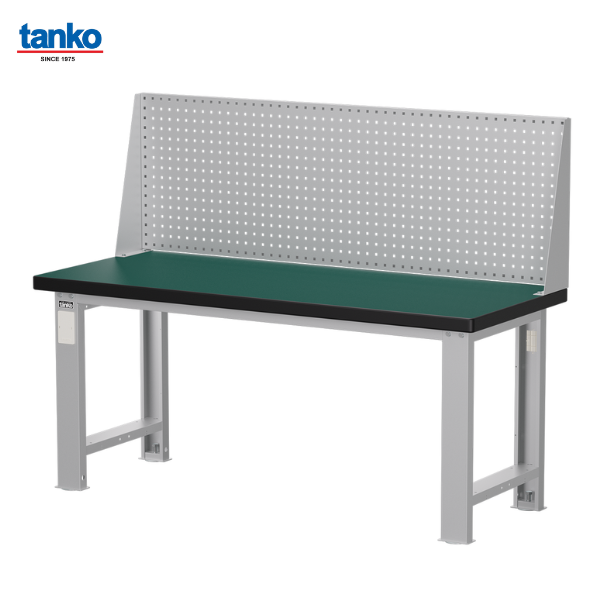 TANKO : โต๊ะช่างงานหนักหน้าท็อปยาง ขนาดหน้ากว้าง 1.8 เมตร รับน้ำหนักได้ 2,000 กิโล พร้อมแผงแขวนเครื่องมือ รุ่น WA-67N2_Grey