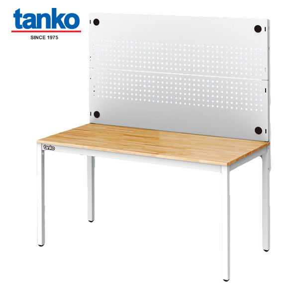 โต๊ะอเนกประสงค์+แผงแขวน TANKO หน้าท็อปไม้ WE-58W+WQE-53 สีขาว
