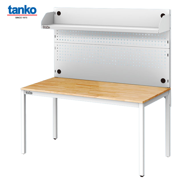 โต๊ะอเนกประสงค์+แผงแขวน TANKO หน้าท็อปไม้ WE-58W+WQE-54 สีขาว