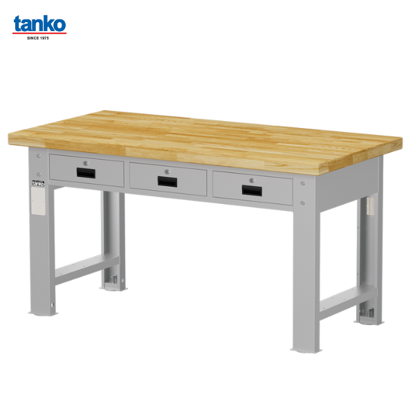 โต๊ะช่างงานหนัก หน้าท็อปไม้พร้อมพร้อม3ลิ้นชัก TANKO