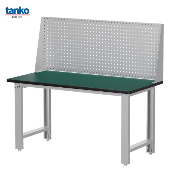 TANKO : โต๊ะทำงานช่างหน้าท็อปยาง หน้ากว้าง 1.5 เมตร รับน้ำหนักได้ 600 กิโล พร้อมแผงแขวนเครื่องมือ รุ่น WB-57N2