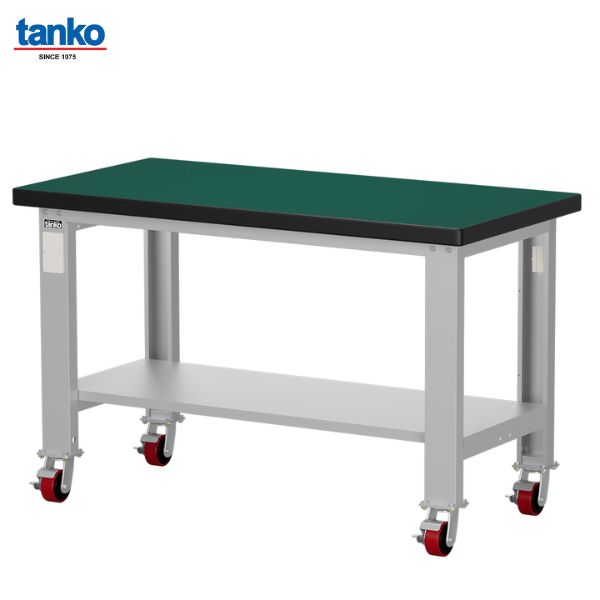 โต๊ะช่างงานหนักติดล้อ หน้าท็อปยาง TANKO