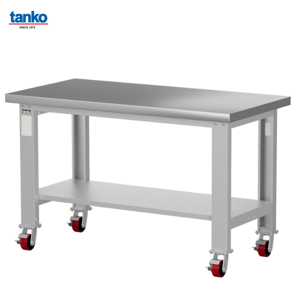 โต๊ะช่างงานหนักติดล้อ หน้าท็อปสแตนเลส TANKO