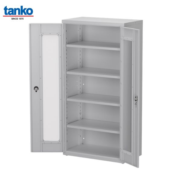ตู้เหล็กเก็บเครื่องมือช่าง 4 ชั้นวาง บานอะคริลิค TANKO รุ่น SAA-361K