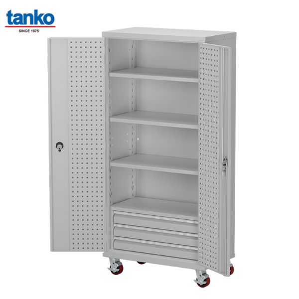 ตู้เหล็กเก็บเครื่องมือช่าง 3 ชั้นวาง พร้อมชุดลิ้นชักและล้อเลื่อน TANKO รุ่น SAA-362M
