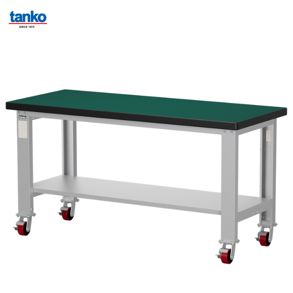 โต๊ะช่างงานหนักติดล้อ หน้าท็อปยาง TANKO