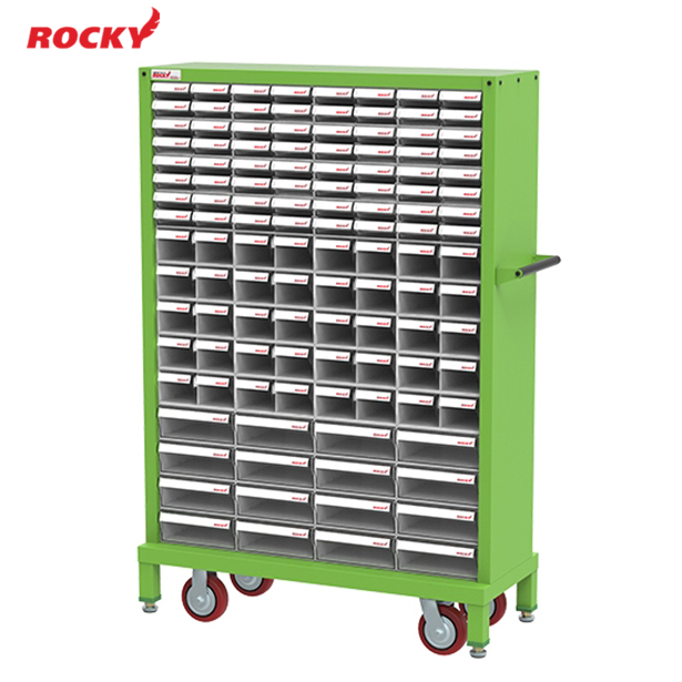 ROCKY : ตู้ใส่กล่องอะไหล่ติดล้อ กล่องอะไหล่ 52 กล่อง รุ่น RCB-B2457