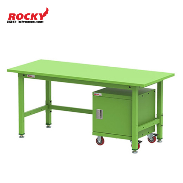 โต๊ะเหล็ก + ตู้เครื่องมือเคลื่อนที่ ROCKY รุ่น RWB-STRR หน้าท๊อปเหล็ก