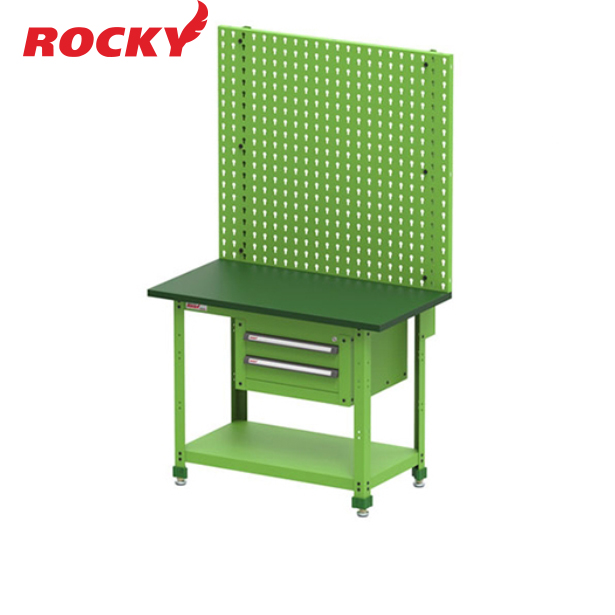 โต๊ะช่าง + 2 ลิ้นชัก + แผงแขวน ROCKY Work Table รุ่น RRS-2 หน้าท๊อป Merawood