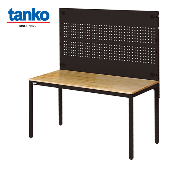 โต๊ะอเนกประสงค์+แผงแขวน TANKO หน้าท็อปไม้ WE-58W+WQE-53 สีดำ