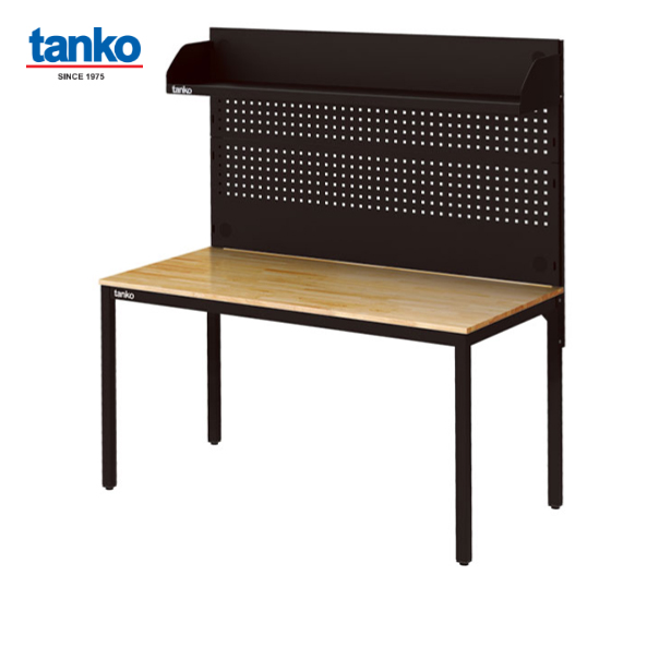 โต๊ะอเนกประสงค์+แผงแขวน TANKO หน้าท็อปไม้ WE-58W+WQE-54 สีดำ