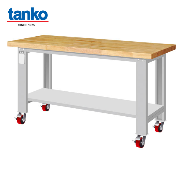 TANKO : โต๊ะช่างงานหนักติดล้อ 1,000 กิโล หน้าท็อปไม้ รุ่น WA-57WM