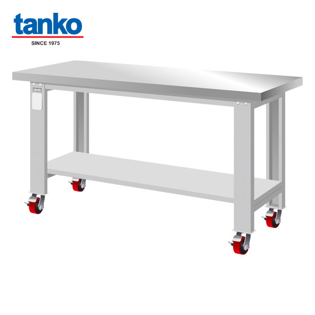 TANKO : โต๊ะช่างงานหนักติดล้อ 1,000 กิโล หน้าท็อปสแตนเลส รุ่น WA-67SM