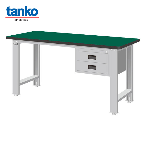 โต๊ะทำงานช่าง + 2 ลิ้นชัก TANKO Standard รุ่น WBS-53021N หน้าท๊อปยาง