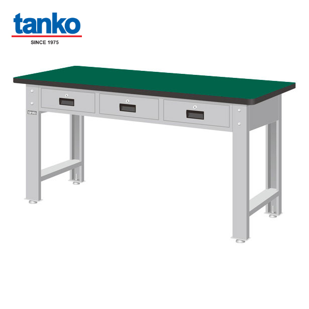 TANKO : โต๊ะทำงานช่างพร้อม3ลิ้นชัก หน้าท็อปยาง รุ่น WBT-6203N