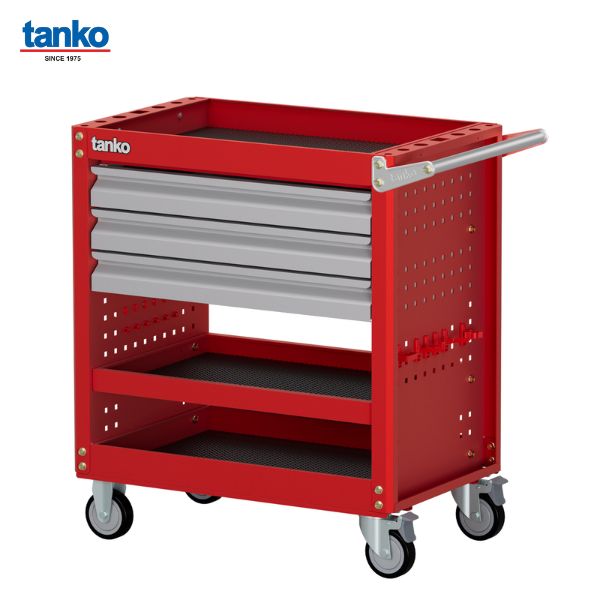 TANKO : รถเข็นเก็บเครื่องมือ พร้อมลิ้นชัก 3 ชั้นสำหรับเก็บอะไหล่ รุ่น EKB-3AMR3