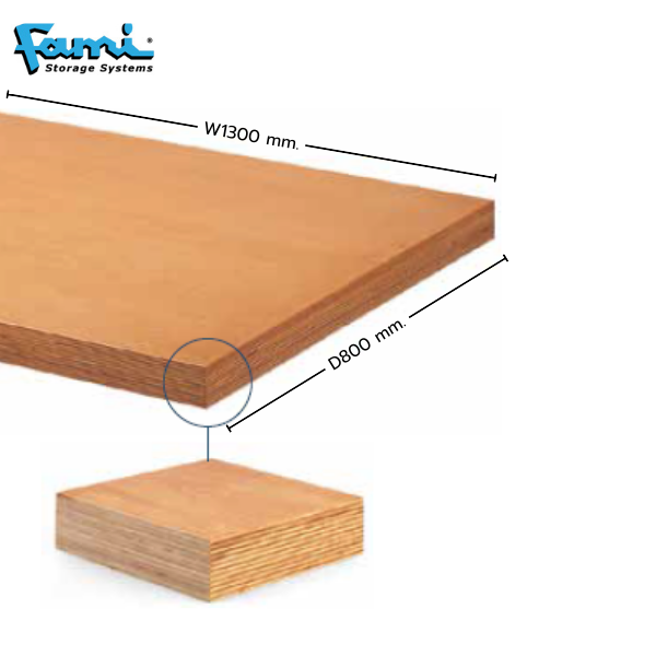 FAMI : หน้าท็อป Top Multiplex Beech Wood หนา 40 mm ขนาด W1300xD800 mm. รุ่น FBIA3280000