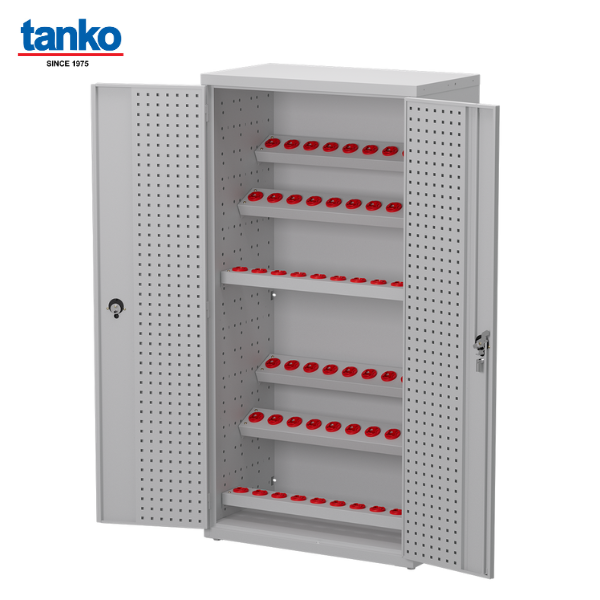 TANKO : ตู้เหล็กเก็บหัวจับทูล CNC (BT-40) รุ่น SAN-362_Grey