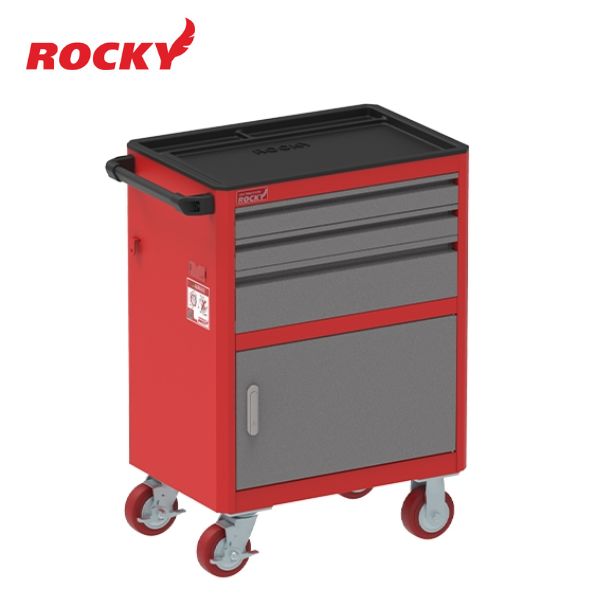 ROCKY : ตู้เก็บเครื่องมือติดล้อ 3 ลิ้นชักพร้อม 1 ประตูบานเปิดล่าง รุ่น RTP-119T3DC