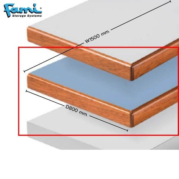 FAMI : หน้าท็อป Top Multiplex With Laminate Andsolid Wood Edges ขนาด W1500xD800 mm. รุ่น FBHA3420004