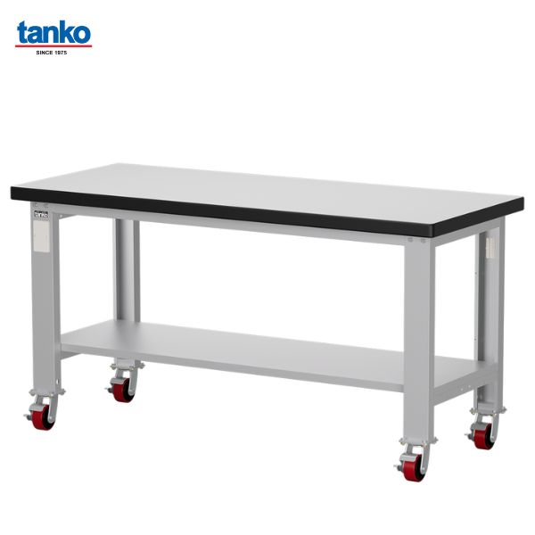 TANKO : โต๊ะช่างงานหนักติดล้อ หน้ากว้างขนาด 1.8 เมตร รับน้ำหนักได้ 1,000 กิโล หน้าท็อปลามิเนต รุ่น WA-67FM