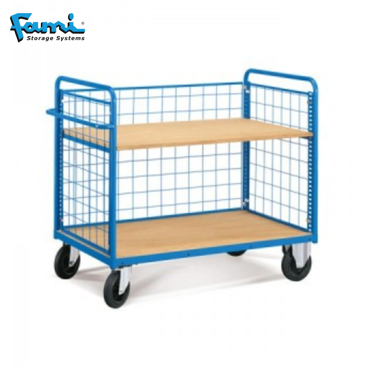 FAMI : รถเข็นกรงเหล็กพร้อม2ชั้นวาง รุ่น FCIP2560604